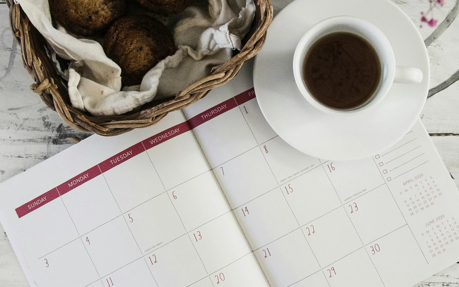 Coffee and calendar